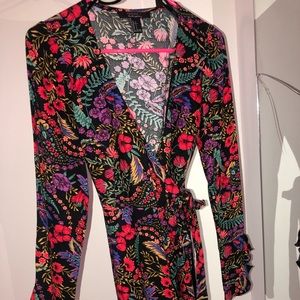 Floral wrap dress